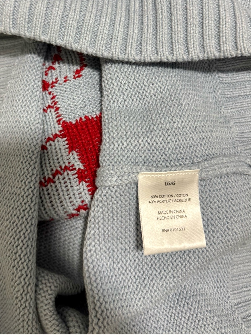Mighty Fine Light Blue Crewneck Sweater with Red Lobster Graphic - Picture 6 of 6